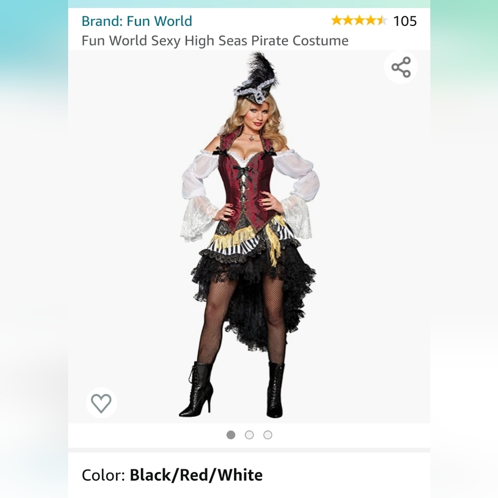 NWT Costume Confidential Adult size Small High Seas Treasure Costume
